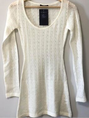 Brandy Melville Nikki Cream Sweater Dress